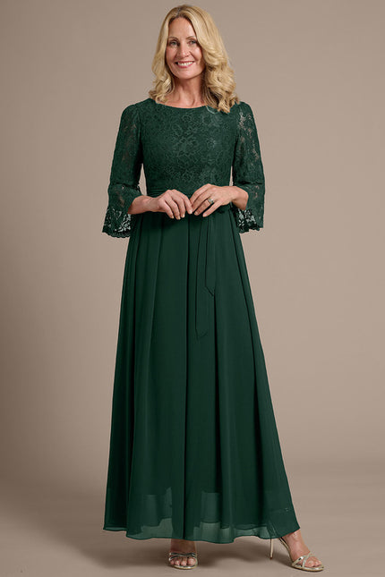 Robe Chic Dentelle Émeraude - gallery 2