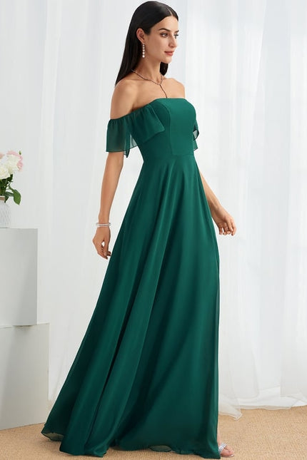 Robe Chic Mousseline Émeraude - gallery 1