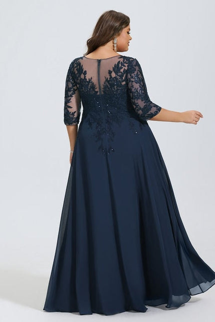 Robe Chic Longue Bleu Cobalt - gallery 7