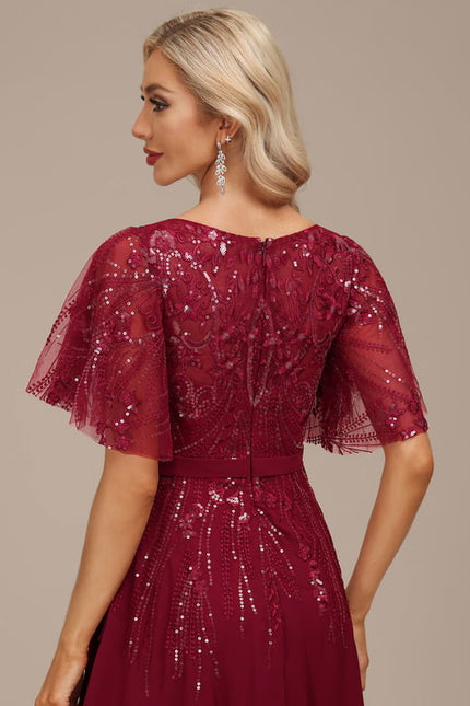 Robe Chic Longue Émeraude Élégante - gallery 1