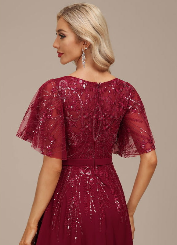 Robe Chic Longue Émeraude Élégante - gallery 1
