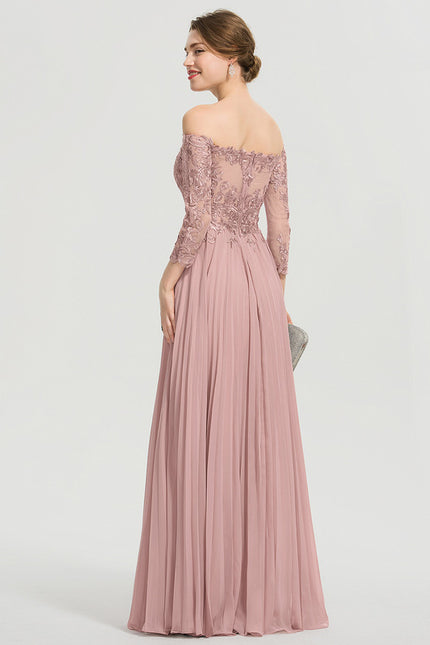 Robe Chic Longue Rose Plissée - gallery 6