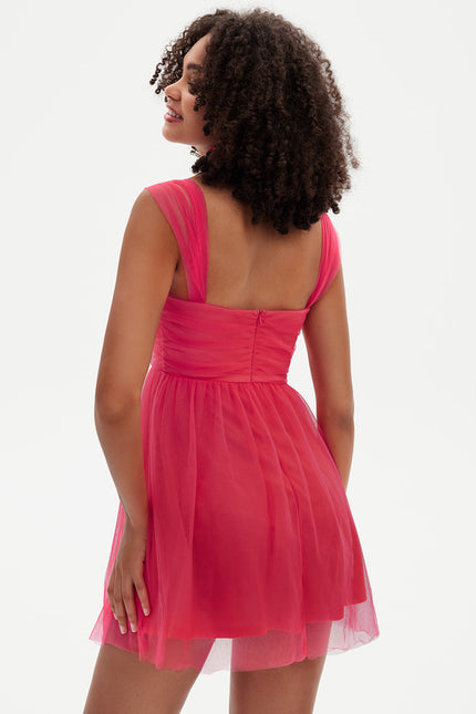 Robe Chic Tulle Fuchsia - gallery 8