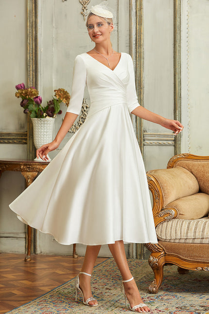 Robe Chic Élégance Satinée Midi - gallery 1