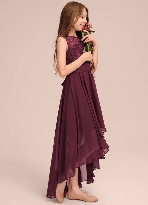 Robe Chic Junior Dentelle Asymétrique - gallery 4