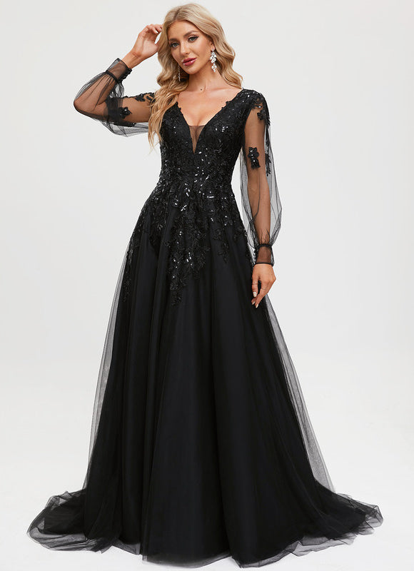 Robe Chic Noir Éblouissant
