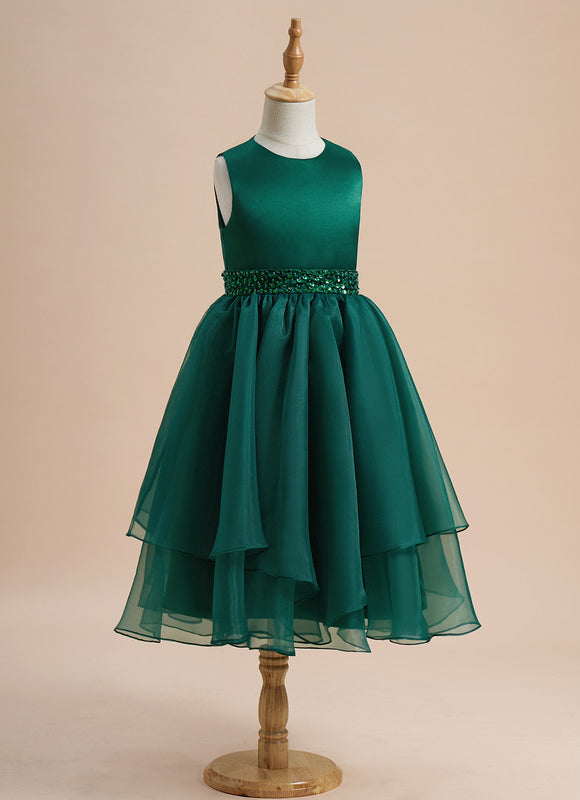 Robe Chic Verte Avec Paillettes - gallery 1