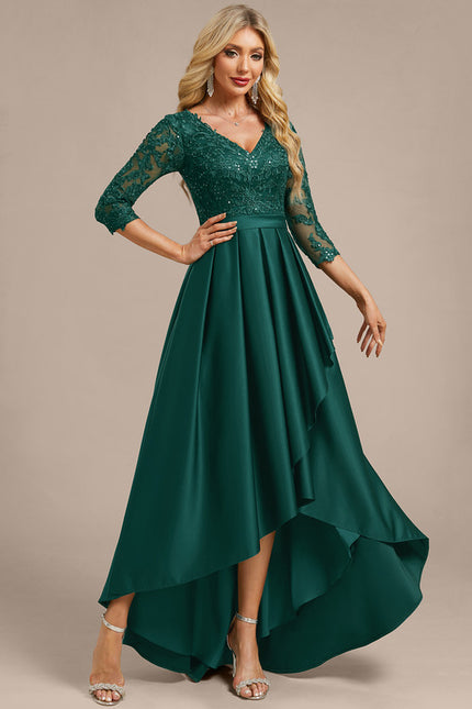 Robe Chic Satinée Asymétrique - gallery 4