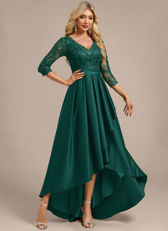 Robe Chic Satinée Asymétrique - gallery 4