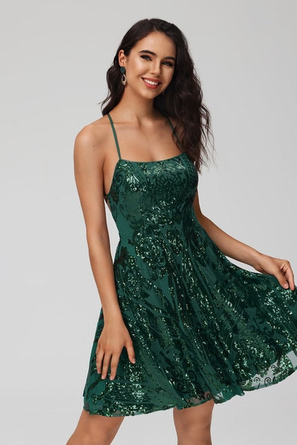 Robe Chic Vert Scintillant - gallery 6