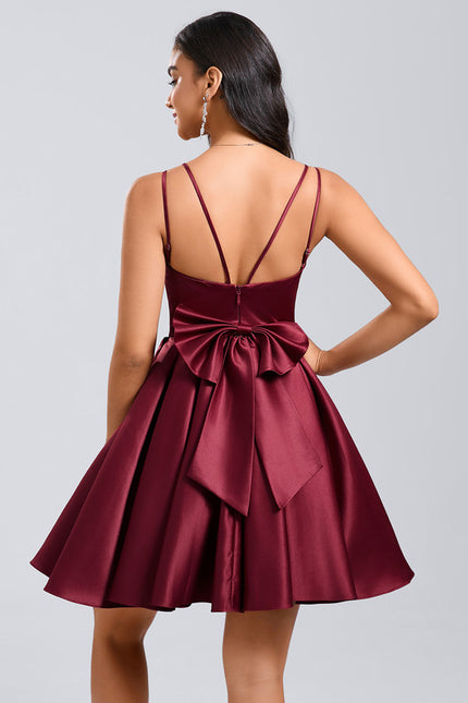 Robe Chic Évasée Bordeaux - gallery 4
