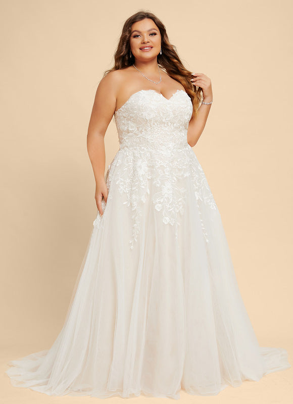 Robe Chic Blanc Élégant Avec Traîne - gallery 8