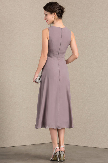 Robe Chic Mousseline Violet - gallery 6