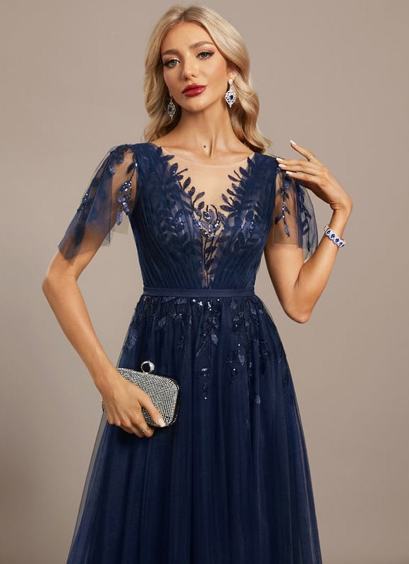 Robe Chic Écarlate Ornée - gallery 1