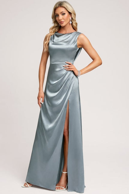 Robe En Soie Chic Longue Mariage - gallery 1