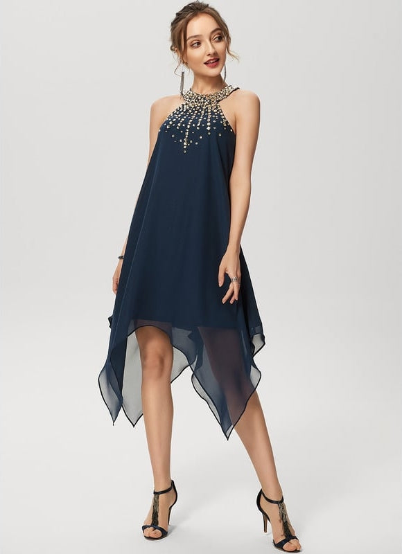 Robe Chic Chic Asymétrique Perlé - gallery 2
