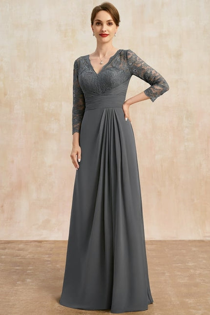 Robe Chic Gris Élégant - gallery 3