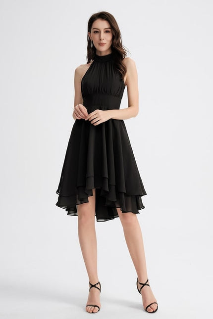Robe Chic Noir Asymétrique Chic