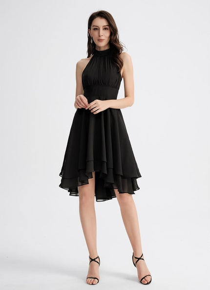 Robe Chic Noir Asymétrique Chic