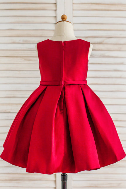 Robe Chic Rouge Satinée Longueur Genou - gallery 8