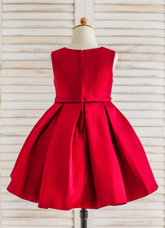 Robe Chic Rouge Satinée Longueur Genou - gallery 8