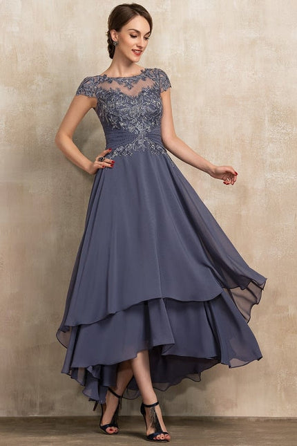 Robe Chic Grise Élégante - gallery 1