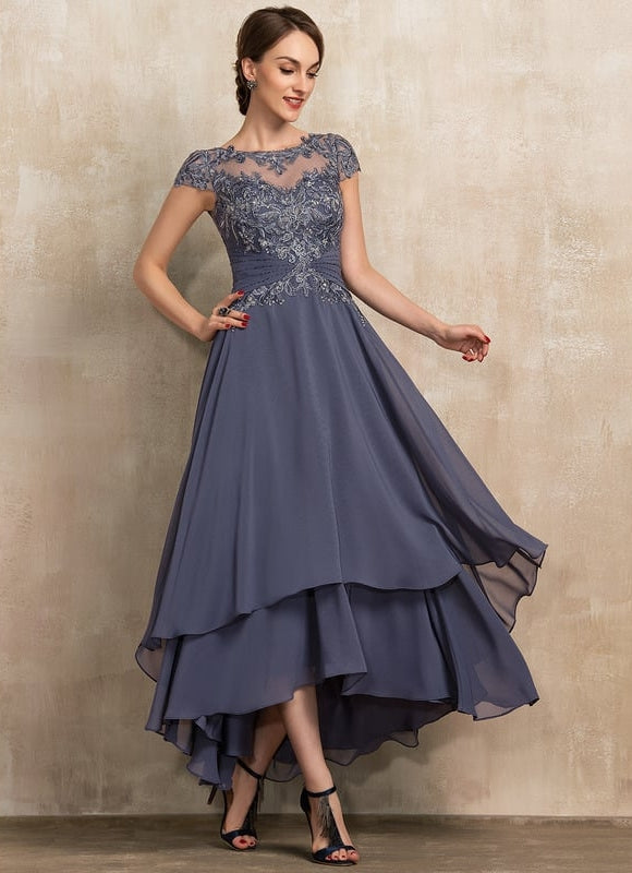 Robe Chic Grise Élégante - gallery 1