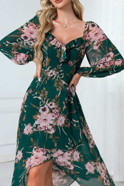 Robe Chic Florale Asymétrique - gallery 2