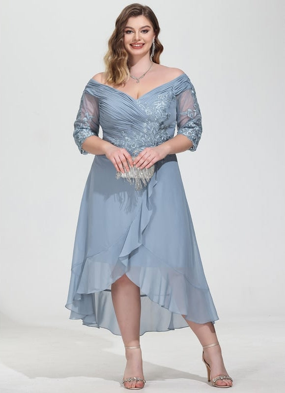 Robe Chic Asymétrique Éclatante - gallery 6
