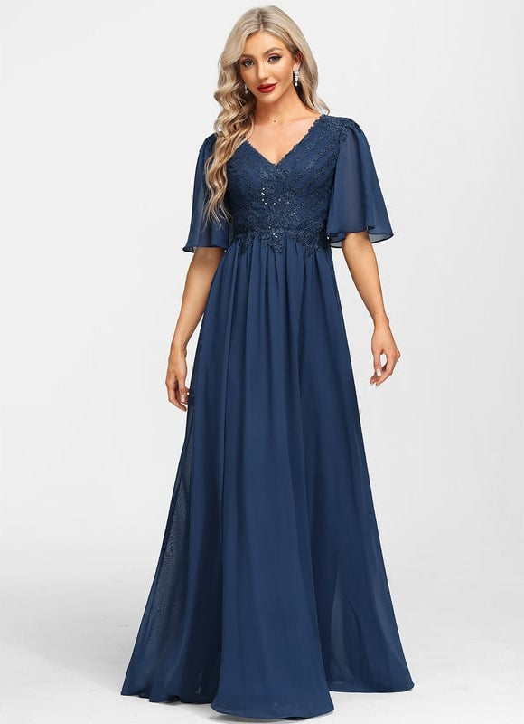 Robe Chic Longue Bleu Cobalt - gallery 6