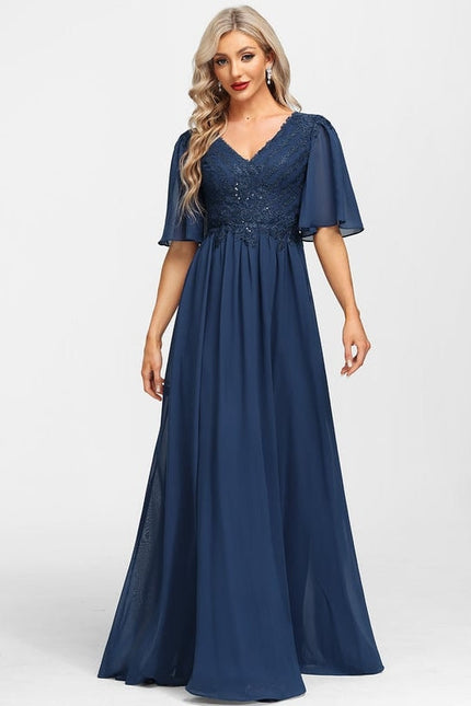 Robe Chic Longue Bleu Cobalt - gallery 6