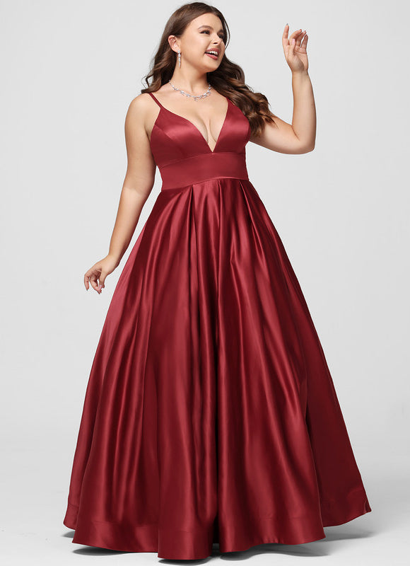 Robe Chic Bordeaux Satin Longue - gallery 5