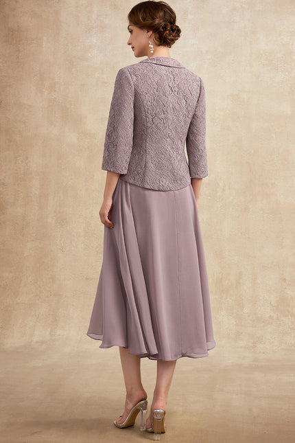 Robe Chic Flottante Mauve - gallery 7