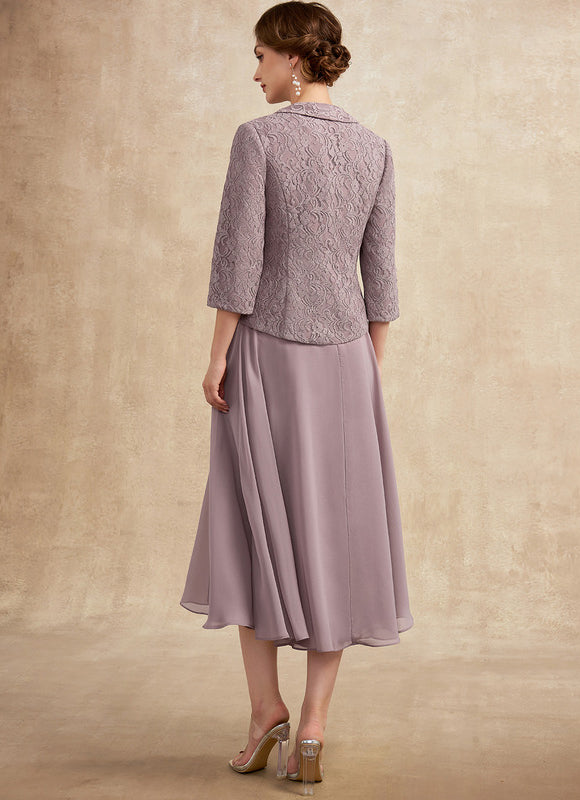 Robe Chic Flottante Mauve - gallery 7