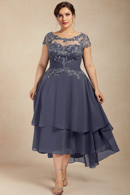 Robe Chic Grise Élégante - gallery 6