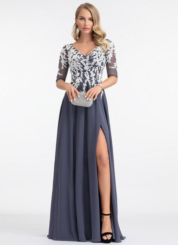 Robe Chic Longue Marine Élégante