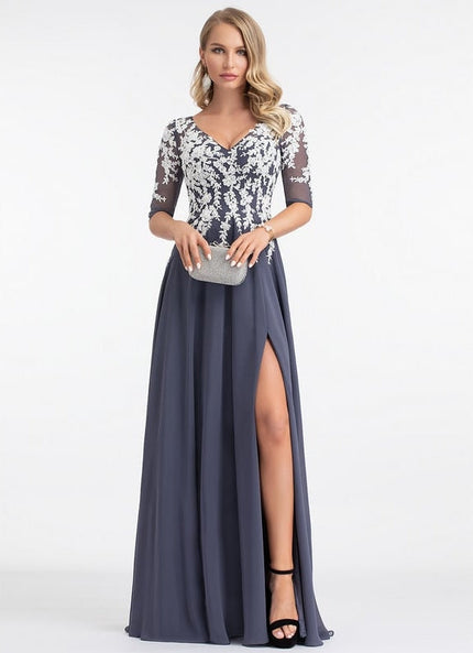 Robe Chic Longue Marine Élégante