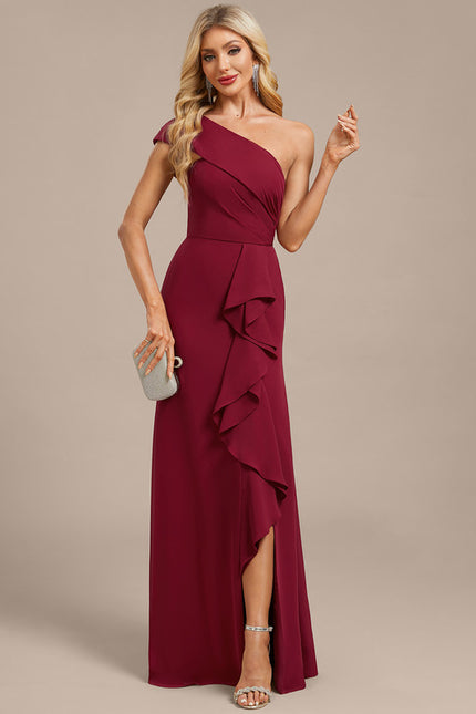 Robe Chic Asymétrique Bordeaux - gallery 4
