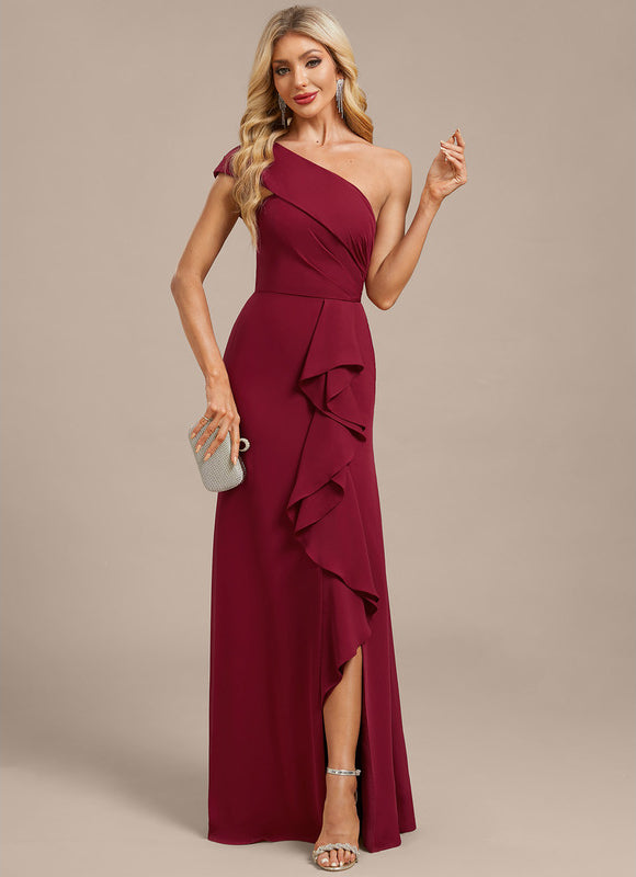 Robe Chic Asymétrique Bordeaux - gallery 4