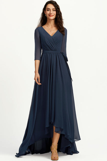 Robe Chic Drapé Azur Sublime - gallery 2