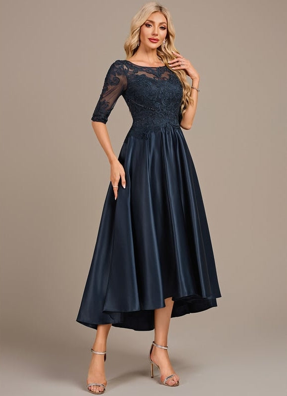 Robe Chic Asymétrique Satinée - gallery 3