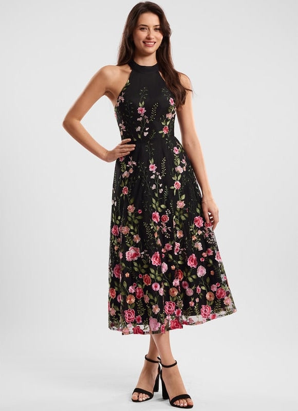 Robe Chic Cocktail Florale - gallery 1