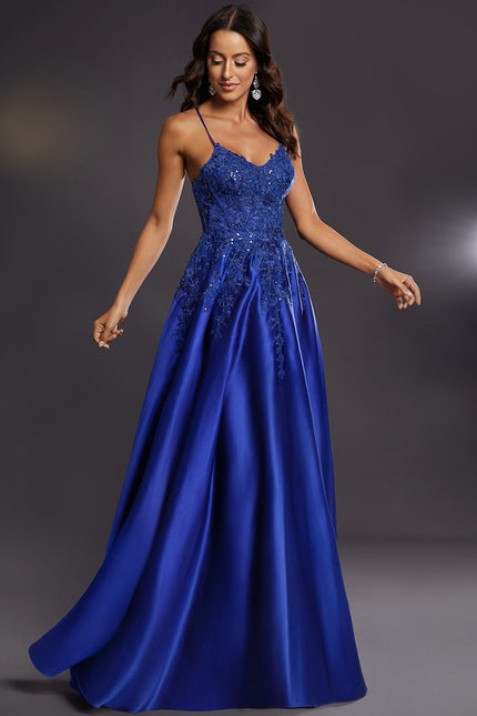 Robe Chic Éclat Azur Satiné - gallery 3
