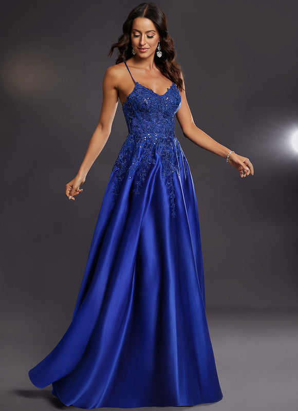 Robe Chic Éclat Azur Satiné - gallery 3