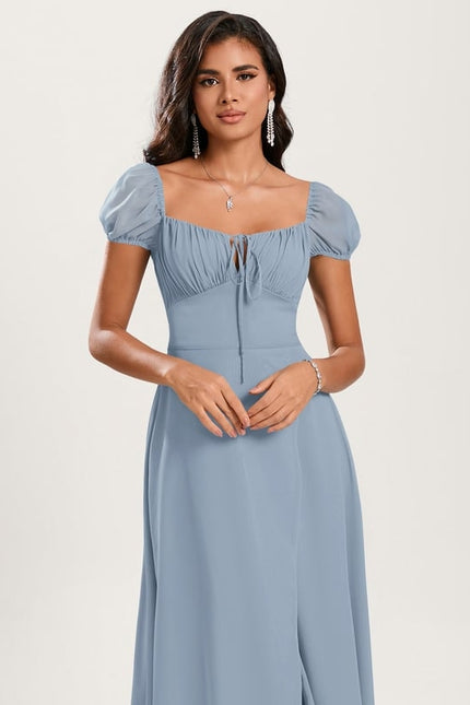 Robe Chic Longue Verte Raffinée - gallery 5