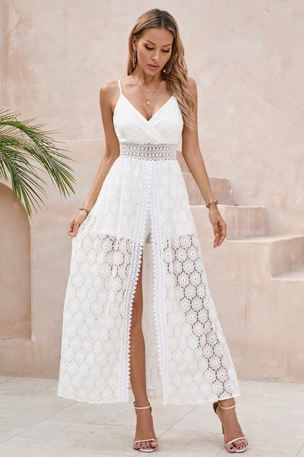 Robe Chic Maxi Dentelle Élégante - gallery 1