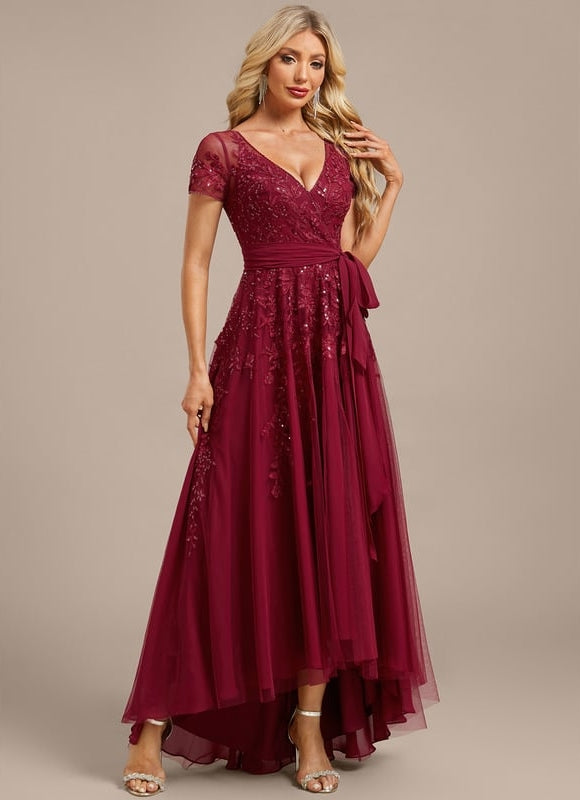 Robe Chic Vaporeuse Bordeaux - gallery 5