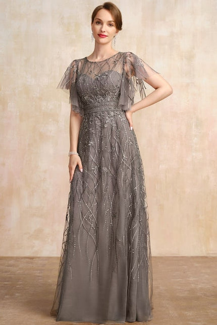 Robe Chic Grise Éthérée - gallery 2