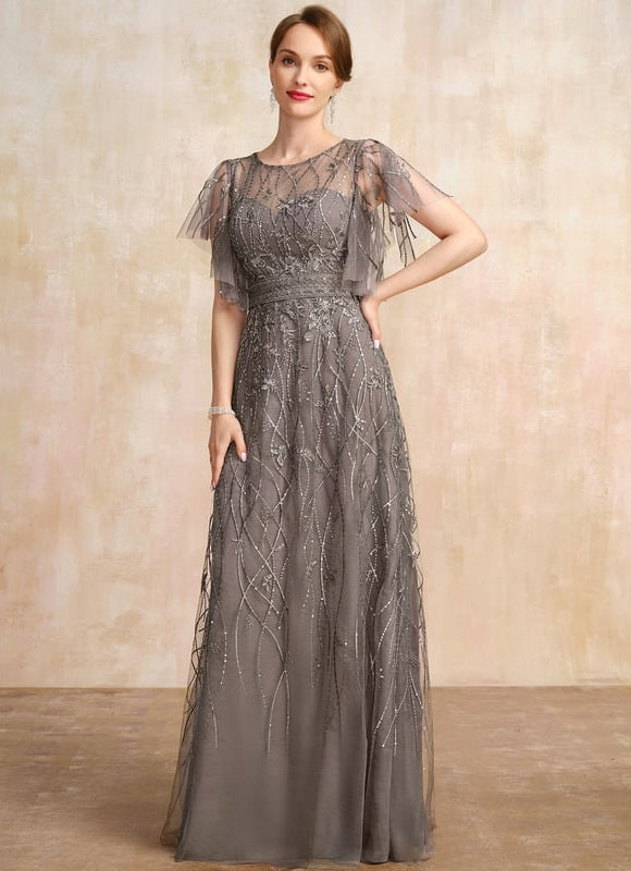 Robe Chic Grise Éthérée - gallery 2
