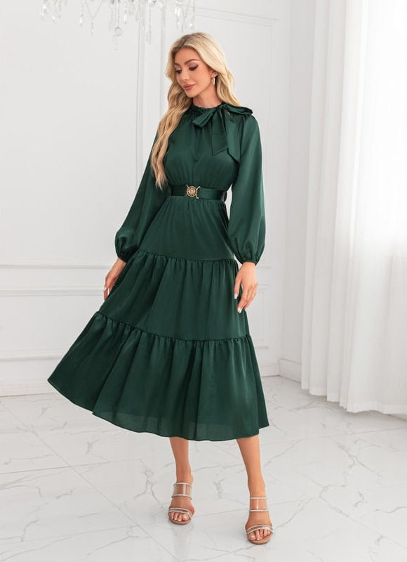 Robe Chic Midi Émeraude - gallery 5